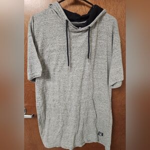 Akademiks Gray Short Sleeve Hooded Tee